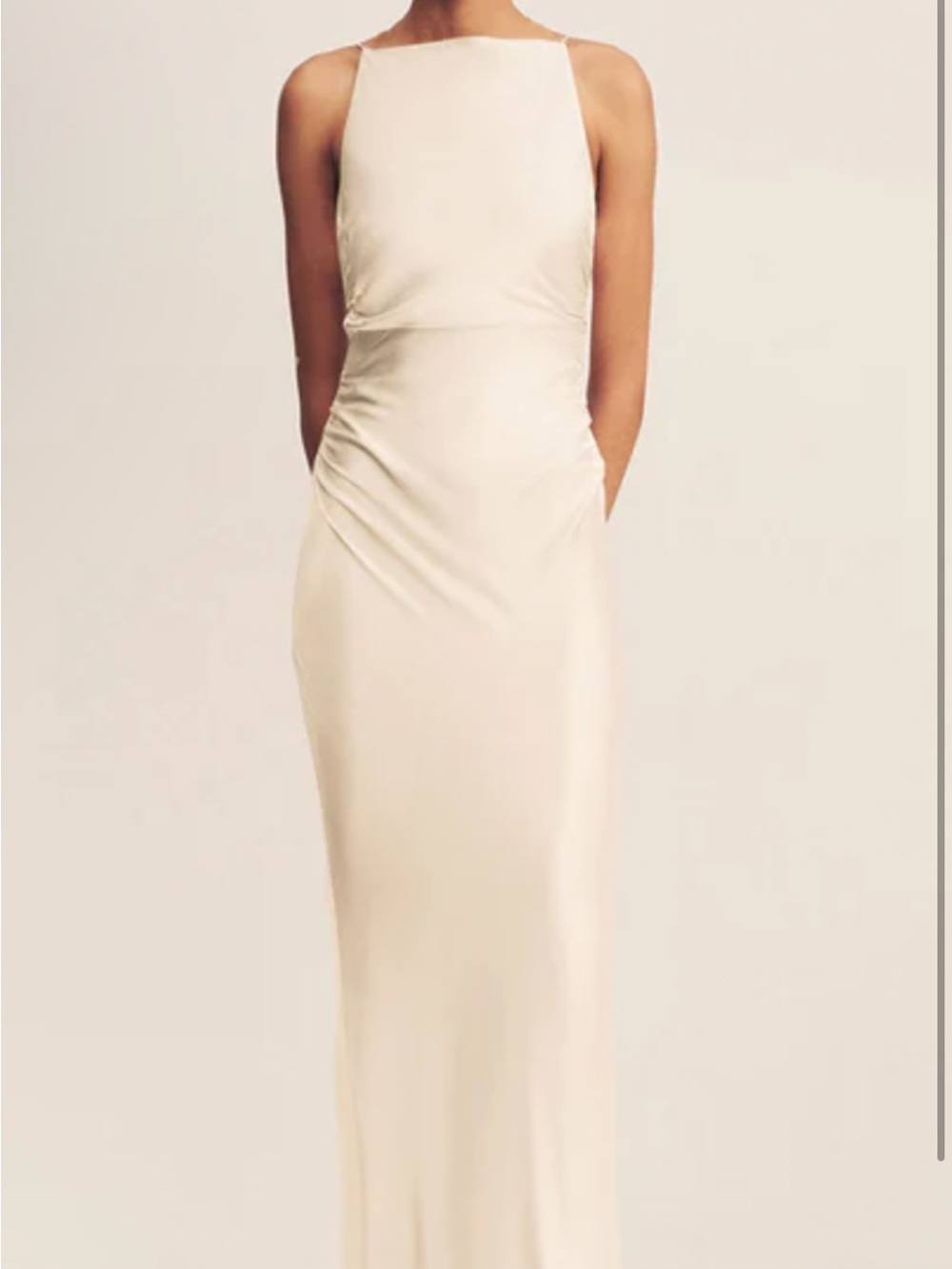 Shona Joy Cream Halter Maxi Dress